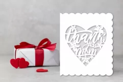 Papercut card. Thank you mom. Mothers day Cutting file SVG. Product Image 2