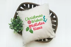 Christmas Wishes & Mistletoe Kisses SVG - Christmas Cut File Product Image 6