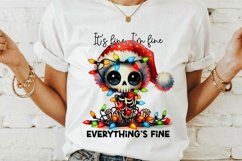 Christmas skeleton Sublimation PNG. Product Image 2