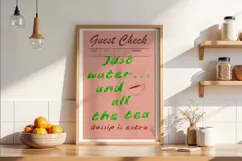 Funny Guest Check PNG Vintage Diner Style, Sublimation PNG. Product Image 2