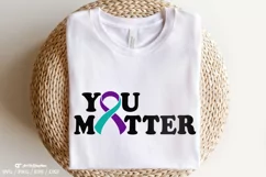 You Matter Svg, Suicide Prevention Awareness Svg, Semicolon Product Image 2