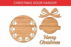 Merry Christmas Door Hanger SVG, Pet Christmas Svg Product Image 2