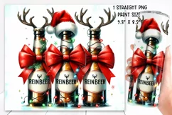 Funny christmas beer Tumbler Wrap|PNG. Product Image 2