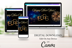 Animated Happy New Year Canva Template | Title Slide Product Image 4