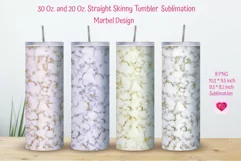 Marble Skinny Tumbler Sublimation. 30 Oz And 20 Oz Tumbler Product Image 1