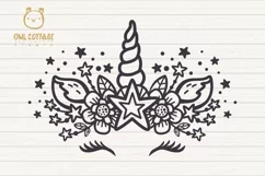 Unicorn Face Svg, Unicorn Cut File, Star Unicorn Product Image 6