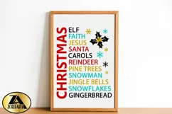 Christmas SVG PNG EPS DXF Christmas Word Art SVG Cut file Product Image 7