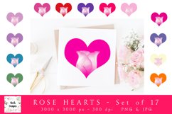 Rose Hearts Clipart Set for Valentines Day Product Image 1
