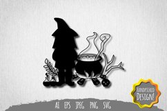 Black and White Witch SVG Product Image 1