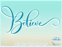 Believe Horizontal Wood Sign SVG Dxf Eps Png PDF Product Image 2