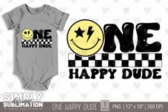 One Happy Dude |Boys 1st Birthday | Sublimation | DTF | Png Product Image 1