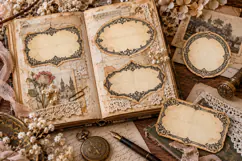 Vintage PNG Junk Journal Labels 2 Product Image 4