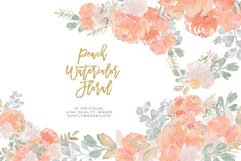 Peony Watercolor Clipart, pastel floral Watercolor Clipart, Product Image 4