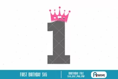 First Birthday Svg | 1st Birthday Svg | Happy Birthday Svg Product Image 1