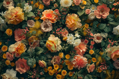 Orange and Pink Flowers Background Wallpaper Product Image 1