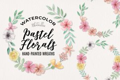 Pastels Florals Wreaths 7 Wreaths Watercolor Pretty Flowers Product Image 1