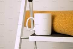 White coffee mug mockup with stepladder. Product Image 4