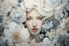 Ethereal beauty amidst floral blossoms Product Image 1