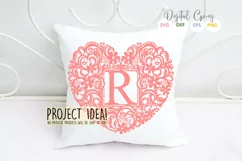 Letter R paper cut design. SVG / DXF / EPS / PNG files Product Image 3