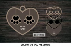 Paws SVG|Our Fur Family SVG|Pet Paws Laser Cut Files Product Image 2