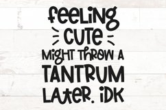 Mom Quote | Feeling Cute Might Throw a Tantrum Product Image 1