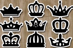 Crown silhouette clipart graphic illustrations Product Image 2