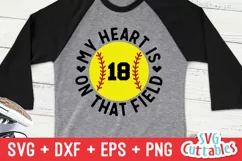 Baseball SVG | My Heart Is On That Field | Shirt Design Product Image 2