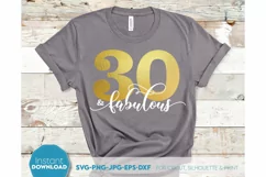 Birthday Shirt SVG, Happy Birthday gift SVG, Fabulous SVG Product Image 1