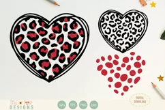 SVG Heart animal print |subway art | Mother's Day | wedding Product Image 1