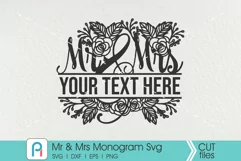 MR and MRS Monogram Svg, MR and MRS SVG, MR and MRS Clipart Product Image 1