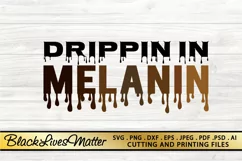 BLACK LIVES MATTER SVG PNG EPS DXF MELANIN SVG Cut Files Product Image 4