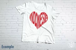 Indonesia Cut File | Heart Word Art Product Image 2