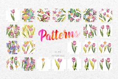 Tulips for Love Watercolor png Product Image 2