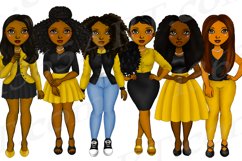 Sorority Girls Clipart African American Natural Hair Product Image 3