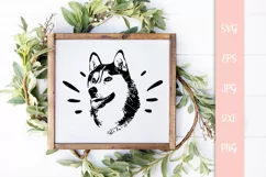 Cute Husky Svg Cut File Product Image 3