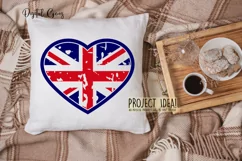 Union Jack heart distressed flag SVG / EPS / DXF / PNG Files Product Image 2