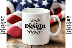 4th of July white 11oz blank coffee mug mockup Product Image 1
