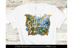 Hello Summer png butterfly png Butterfly sublimation, flower Product Image 7