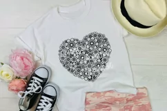 Heart SVG | Zentangle Heart SVG | Flower SVG | Love SVG Product Image 10