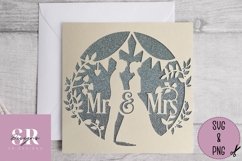 Mr &amp; Mrs card| Paper cutting | wedding card SVG Product Image 2