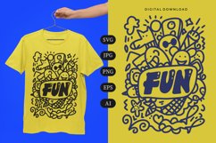 Fun Doodle T-shirt | SVG Product Image 1