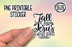 PNG - FALL FOR JESUS- Sticker -PNG For Printing Product Image 1