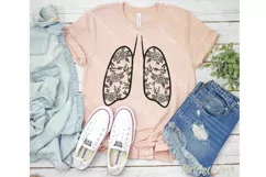 Floral lungs svg, human lung svg, respiratory svg, doctor Product Image 2