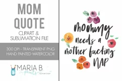 Mommy Needs a Nap Funny Quote Clipart PNG for Sublimation Product Image 2