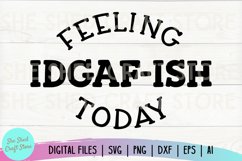 Sarcastic SVG, Feeling Kinda IDGAF-ish Today SVG, Funny Mom Product Image 2