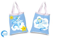 Magical Unicorns in blue clipart, graphics and illustrations AMB-1383 Product Image 2