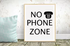 No Phone Zone Home Saying Sign, unplugged svg unplug svg dxf Product Image 2