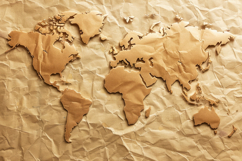 Vintage Grungy Paper Map Background Wallpaper Product Image 1