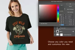 girls and women oversize shirt PSD Mockup back and front Product Image 2
