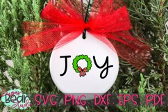 Joy Christmas Wreath - A Christmas SVG Product Image 2